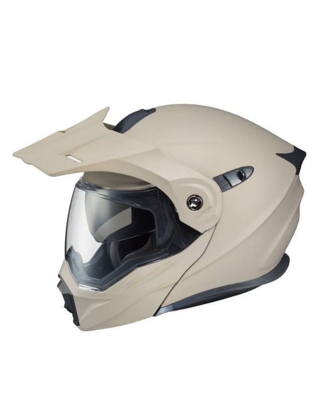 Scorpion-EXO-AT950-Helmet-Matte-Sand-SM-Open-Box