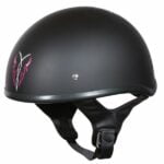 Street & Steel Rebel Open Road Matte Black/Pink Half Helmet