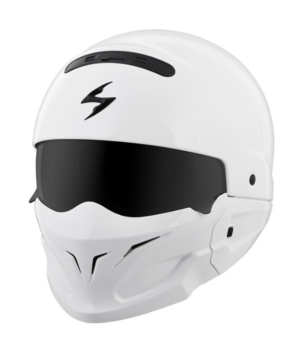 Scorpion EXO Covert White Helmet