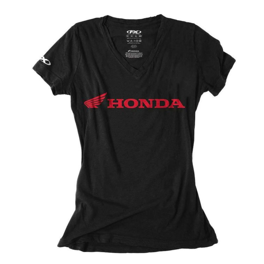 Factory Effex Honda Horizontal V-Neck Women's T-Shirt
